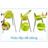 dts123  Ghế ăn dặm cho bé trai bé gái Glosby Babyhop kèm mặt bàn, ăn dặm kiểu nhật và BLW, 2 chế độ chân, cho bé từ 6 th