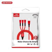 DTTD| Dây Cáp Sạc 3 Đầu  iPhone / Micro / Type-C Drapow CX04