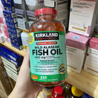 [ĐỦ BILL 4/26] Viên Uống Dầu Cá WILD ALASKAN FISH OIL 1400mg KIRKLAND 230 viên của Mỹ