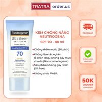[Đủ bill online Store Mỹ] Kem chống nắng Neutrogena ultra sheer SPF 70 - 88ml