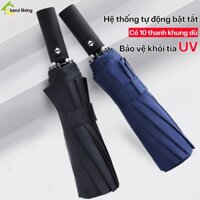 Dù gấp gọn BUNA ô che nắng mưa cầm tay, tự động bật tắt, chống tia UV, ô dù che nắng mưa, chống UV