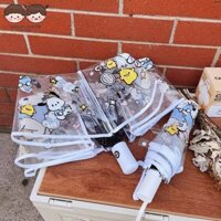 Dù Gấp Tay Cầm Dài Trong Suốt Họa Tiết Hoạt Hình Chó Pacha Hellojimmy Dễ Thương