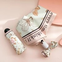 Dù Gấp Tự Động Chống Tia UV In Hoa Văn Kiểu Pháp Độc Đáo Sự Bảo Vệ