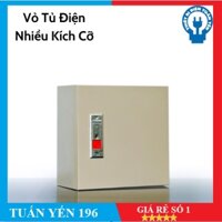 ⚡Đủ Kích Cỡ⚡VỎ TỦ ĐIỆN SẮT - MÀU KEM- nổi khóa bật sơn tĩnh điện