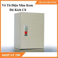 ⚡Đủ Kích Cỡ⚡VỎ TỦ ĐIỆN SẮT - MÀU KEM- nổi khóa bật sơn tĩnh điện