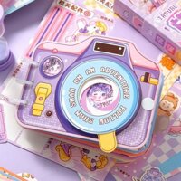 Du lịch lấp lánh Cơ chế máy ảnh ngẫu nhiên Nhãn dán sách yên tĩnh Nhãn dán cảnh DIY không cắt Nhãn dán đồ chơi trẻ em ZJ + 16TZ