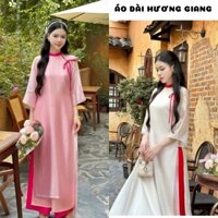 *Đủ màu áo dài xuông mẫu mới nhất 2025 - Áo Dài Hương Giang Nữ - A206 - 4 tà, lót lụa mềm mịn