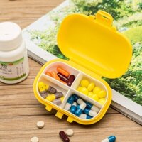[ĐỦ MÀU] Hộp chia thuốc, TPCN 4 ngăn nhắc uống thuốc, mang theo tiện lợi