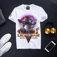 [Đủ Size] Áo Liên Quân Mobile Cotton Màu Trắng Grak Mèo Thần tài Teemo Kids