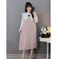 (Đủ size đến 100kg)Váy bầu,đầm bầu bigsize thu đông chất dạ may 2 lớp cực đẹp