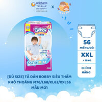 [ĐỦ SIZE] Tã dán Bobby siêu thấm khô thoáng M76/L68/XL62/XXL56 mẫu mới