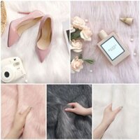 (ĐỦ SIZE TỪ 50-1m6) Thảm lông hồ ly Trắng, Xám, Hồng, Đỏ / Sợi Lông Dày Mềm Mượt Chụp Ảnh Sản Phẩm