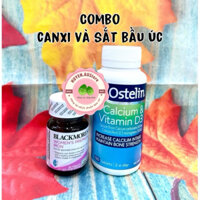 (Đủ Tem Chemist) Combo Canxi Ostelin và Sắt Blackmore