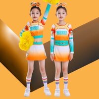 Đủ Trẻ Em Phong Cách Mới Cổ Vũ Trình Diễn Trang Phục Trang Phục Dài Tay Nam Nữ Trò Chơi Khiêu Vũ Cuộc Thi Cổ Vũ Trang Phục Khiêu Vũ