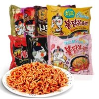 (Đủ vị) LỐC 5 GÓI MÌ KHÔ GÀ CAY SAMYANG 140g, mì samyang phô mai cay, mì khô gà kem carbonara