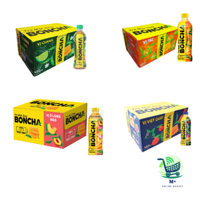 [ĐỦ VỊ] Thùng 24 Chai Trà BONCHA vị Chanh/ Tắc Mật Ong/ Ô Long Đào/ Việt quất chai 450ml (Date mới)