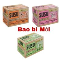 ĐỦ VỊ _ Thùng 48 chai sữa chua uống SuSu 80ml Vị Dâu/Cam/ Táo Nho