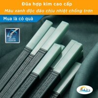 Đũa ăn cơm cao cấp kiểu Nhật bản chống mốc Kháng Khuẩn Sợi Thủy Tinh Màu Xanh Bắc Âu Sang Trọng HADU Hộp 10 Đôi