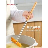 Đũa Chiên Cực Dài 304 Thép Không Gỉ Chịu Nhiệt Cao Dùng Cho Nhà Bếp Nấu Bột, Ăn Mì, Chống Đau, Chống Trượt