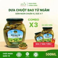Dưa Chuột Bao Tử Ngâm F&G Food Size Đặc Biệt 4-7, Hũ 500ml Ăn Kèm Thịt Nướng, Làm Gỏi Trộn