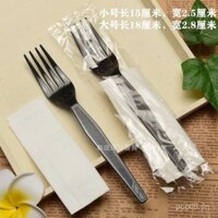 Đũa dùng một lần, đũa trái cây với khăn giấy, đũa nhựa, đũa salad đen, đũa bít tết dày riêng, đũa mì ống