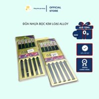 Đũa Gắp Thức Ăn, Đũa Ăn Cơm, Tiệc, Đũa Nhựa Bọc Kim Loại ALLOY 5đôi Mta-Mart Mẫu Đẹp, Bền Chắc, An Toàn Khi Dùng