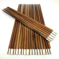 Đũa gỗ căm xe đầu gắn sừng trâu - bộ 10 đôi