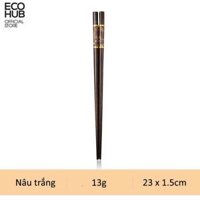 Đũa gỗ ECOHUB khảm đá 23cm Wooden Chopsticks E00318 - Nâu trắng4