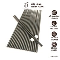 Đũa Gỗ HAHANCO [CTH701MT] Mun Sừng Vip Đầu Tròn Kháng Khuẩn Chống Nấm Mốc