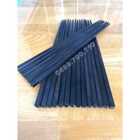 Đũa gỗ Mun sừng vuông trơn cao cấp - đen tự nhiên - Siêu bền - hàng đóng hộp cao cấp