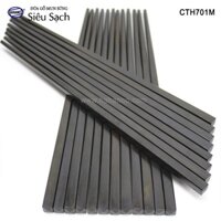 Đũa gỗ Mun sừng vuông trơn VIP (10 đôi/hộp) Đũa gỗ tự nhiên cao cấp - CTH701MV