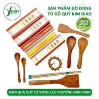 Đũa GỖ QUÝ KIM GIAO rừng Cúc Phương (Tùy chọn hộp 10, 12, 20 đôi) Đũa ăn cơm tiến Vua - Vườn Đặc Sản Ninh Bình