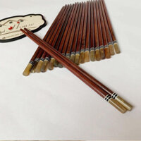 Đũa Gỗ Trắc Bọc Sừng, Vân Đẹp, Chống Mốc - Đũa Gỗ Ăn Cơm Gỗ Trắc Tự Nhiên Không Chất Bảo Quản