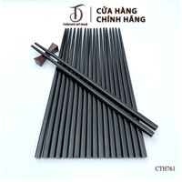 Đũa HAHANCO [CTH761] Gỗ Mun Sừng Tự Nhiên Siêu Sạch Xuất Nhật Đầu Đũa Bo Vuông Tinh Tế Sang Trọng