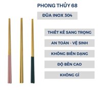 Đũa inox 304 Bộ 6 đôi đũa ăn cơm cao cấp
