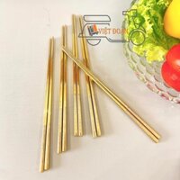Đũa Inox 304 SUS HQ - Bộ 5 Đôi - Đũa Inox SUS 304 Chống Trượt Cao Cấp Hàn Quốc KOREA