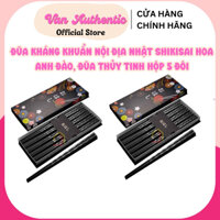 Đũa Kháng Khuẩn Nhật Bản Shikisai Hoa Anh Đào, Đũa thủy tinh kháng khuẩn Nhật( Hộp 5 đôi ) |Van Authentic