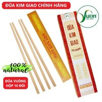 Đũa Kim Giao Cúc Phương Vườn Đặc Sản ( Hộp 10 đôi dài 25cm - Đũa đầu Vuông ) Đũa ăn cơm gỗ cao cấp
