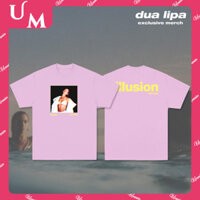 Dua Lipa Illusion Bụi Hồng Cotton Áo Thun Tối Giản Tee Nam Nữ Hồng Vintage In Hình Thời Trang Rời Tay Ngắn Plus Kích Thước Xu Hướng Mùa Hè Đường Phố Áo Sơ Mi Đa Năng Hàng Đầu