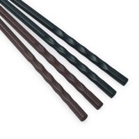 Đũa Melamine Xoắn Nhám, Hộp 10 Đôi, Màu Đen Và Nâu Cao Cấp PPS04 - 22,5 cm