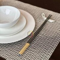 Đũa sợi thủy tinh chuôi bọc lô gô vàng, 1 hộp 10 đôi