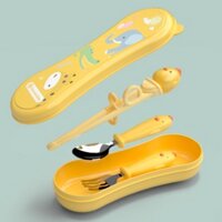 Đũa Tập Ăn Cho Bé Goryeo Baby Hàn Quốc Kèm Thìa Dĩa, Hộp Đựng Tiện Lợi
