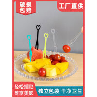Đũa trái cây dùng một lần, đũa trái cây nhựa bọc riêng, đũa bánh trong suốt, đũa nhỏ thương mại KTV, đũa trái cây