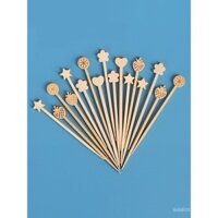 Đũa trái cây dùng một lần, xiên gỗ tre, xiên chim nướng, que khuấy cà phê sáng tạo, kẹo đá dễ thương cho trẻ em