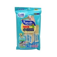 Đũa tròn nhỏ trong bao bì trong suốt, đũa tre bọc riêng, đũa dùng một lần, gói 50 cặp 1522