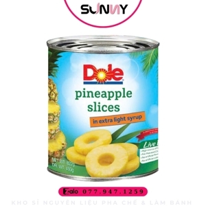 Dứa tươi nguyên lát Dole hộp 822g