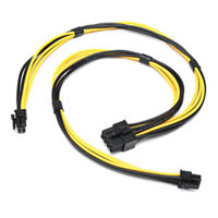 Dual Mini 6 Pin To 8 Pin Male PCI-E Power Cable For Mac Pro Video Card