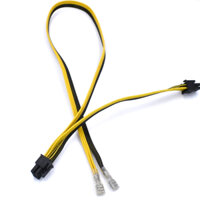 Dual PCI-E 6PIN PC Đồ Họa Card Video DIY Dây Cáp Nguồn 18AWG Series Mạch Cho DELL2950 1950 2850 PE