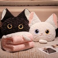 Đức Cuộn Mèo Gối Chăn Kép Có Thể Gập Lại Ngủ Gối Hai Trong Một Văn Phòng Xe Đệm Chăn