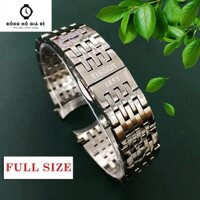 [ĐÚC ĐẶC] Dây đồng hồ kim loại Tissot mắt đúc đặc 1853 full size 19/20mm 2 màu trắng, demi vàng